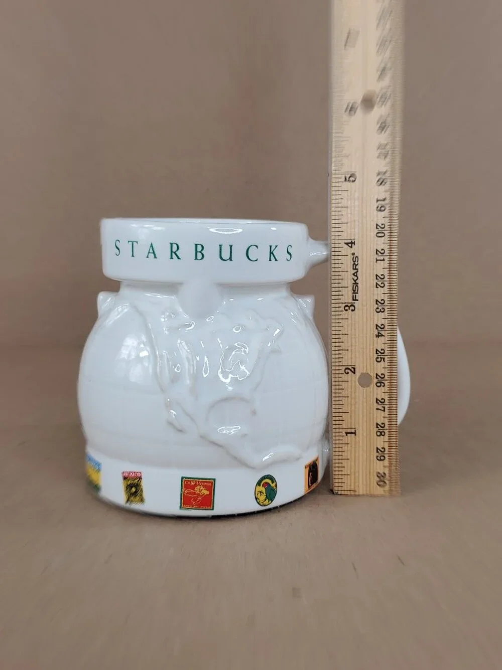 Starbucks Coffee Around the World Vintage 1990s Earth Globe Travel Mug NO Lid